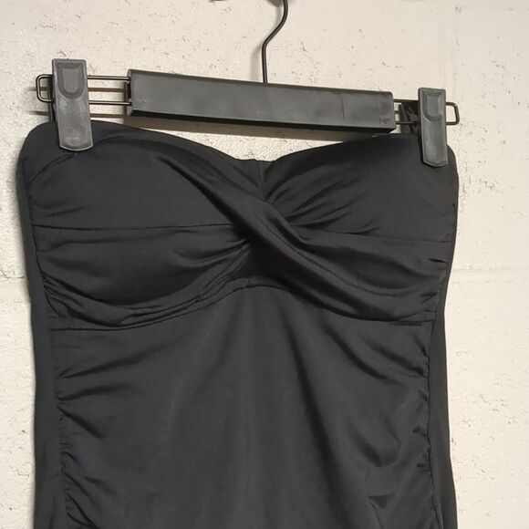 Anne Cole Strapless Padded Tankini Swim Top Size Small - Picture 2 of 5